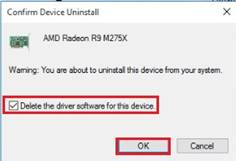 uninstall AMD driver